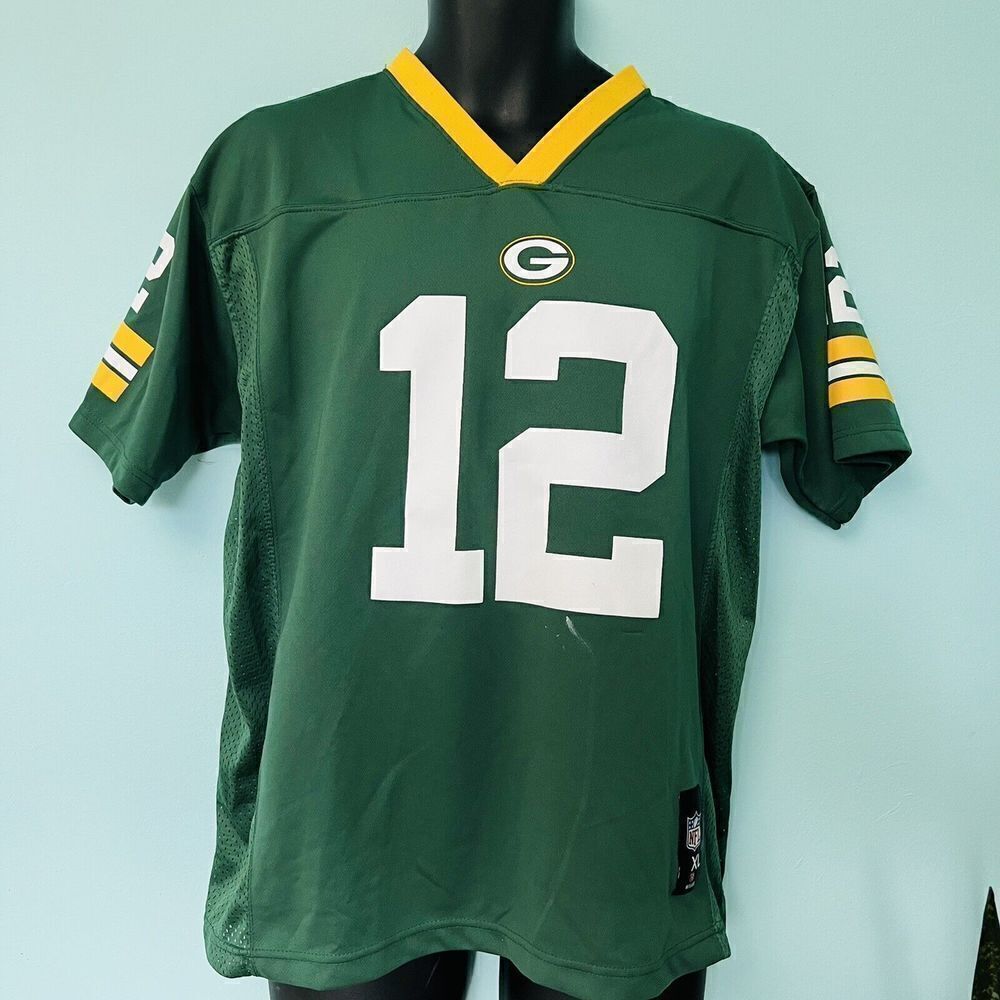 NFL Team Apparel Youth XL Green Bay Packers Aaron Rodgers Green NFL Jersey 0748
